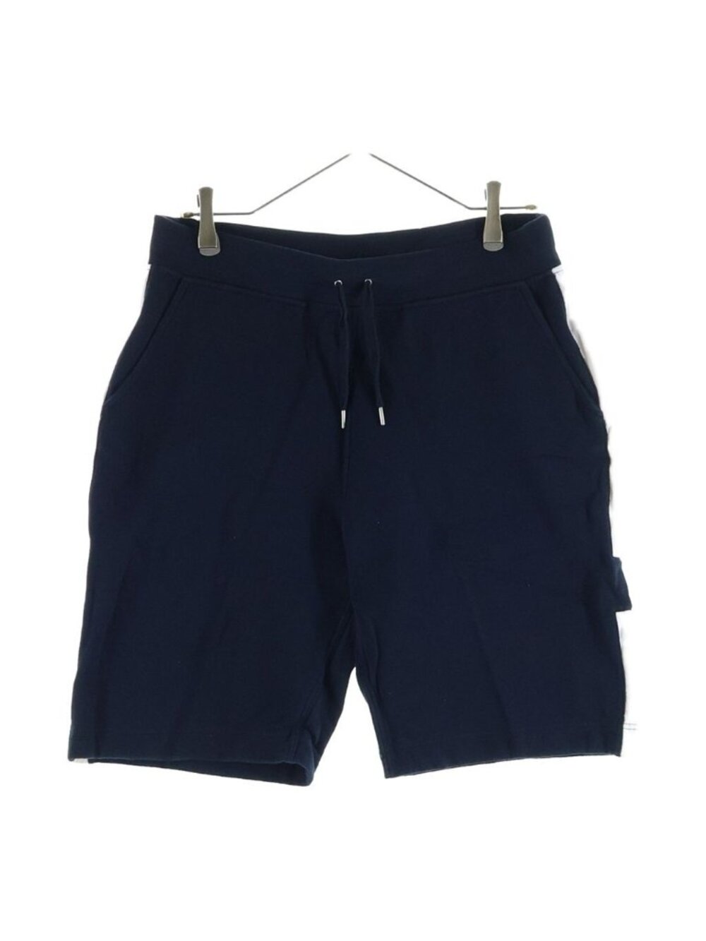 Hermes Side Line Zip Up Sweat Shorts Navy